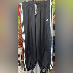 adidas XL Black Track Joggers with White Side Stripes